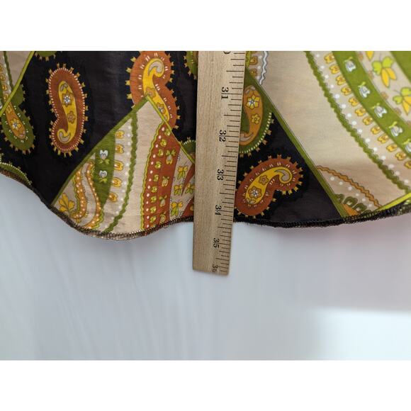 Vintage Wrangler Mens Shirt Large Snaps Western Paisley Single Needle Long Tails - Picture 5 of 8